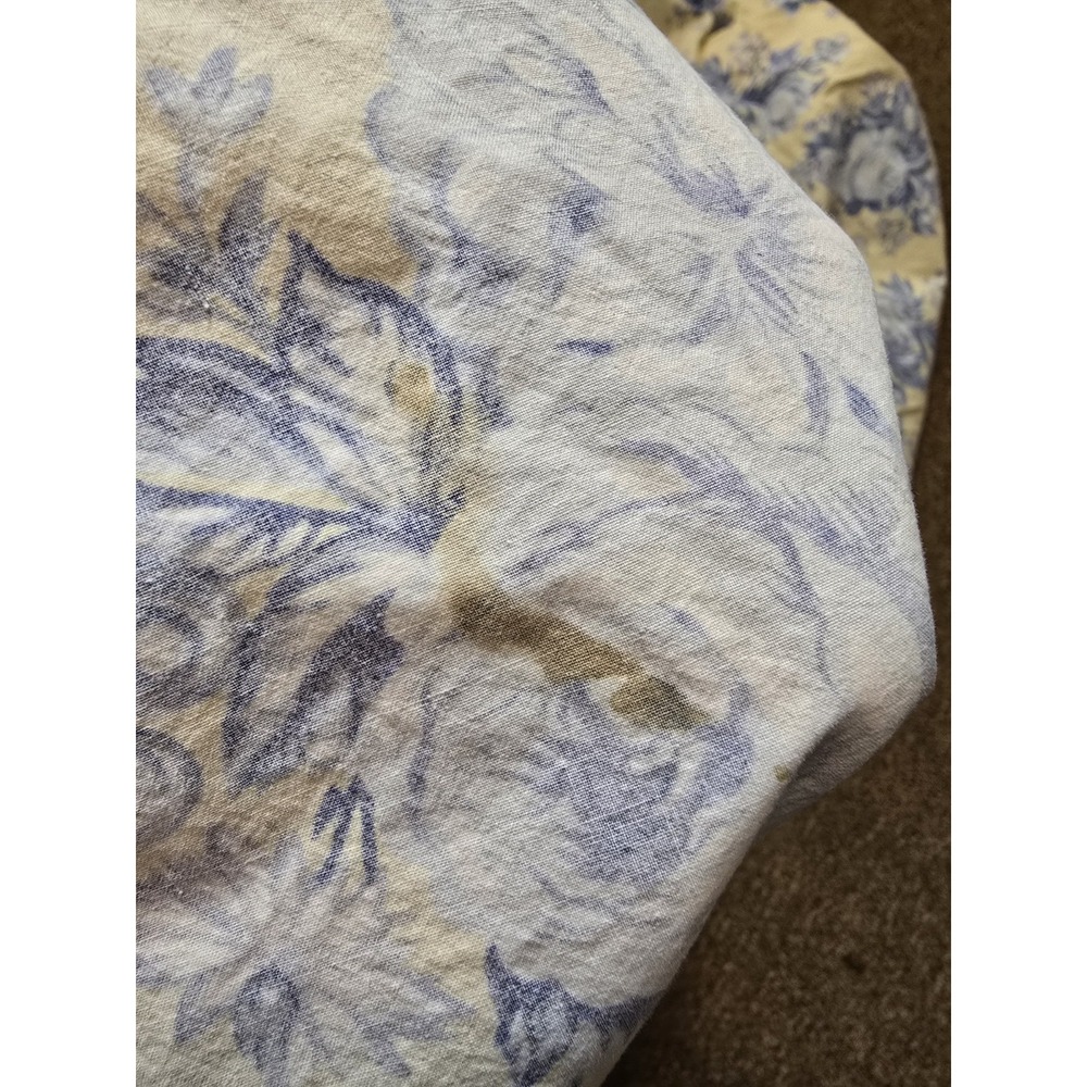 Lauren Ralph Lauren Full Flat & Fitted Sheet Yellow Blue Rose Floral French Coun - Picture 8 of 10